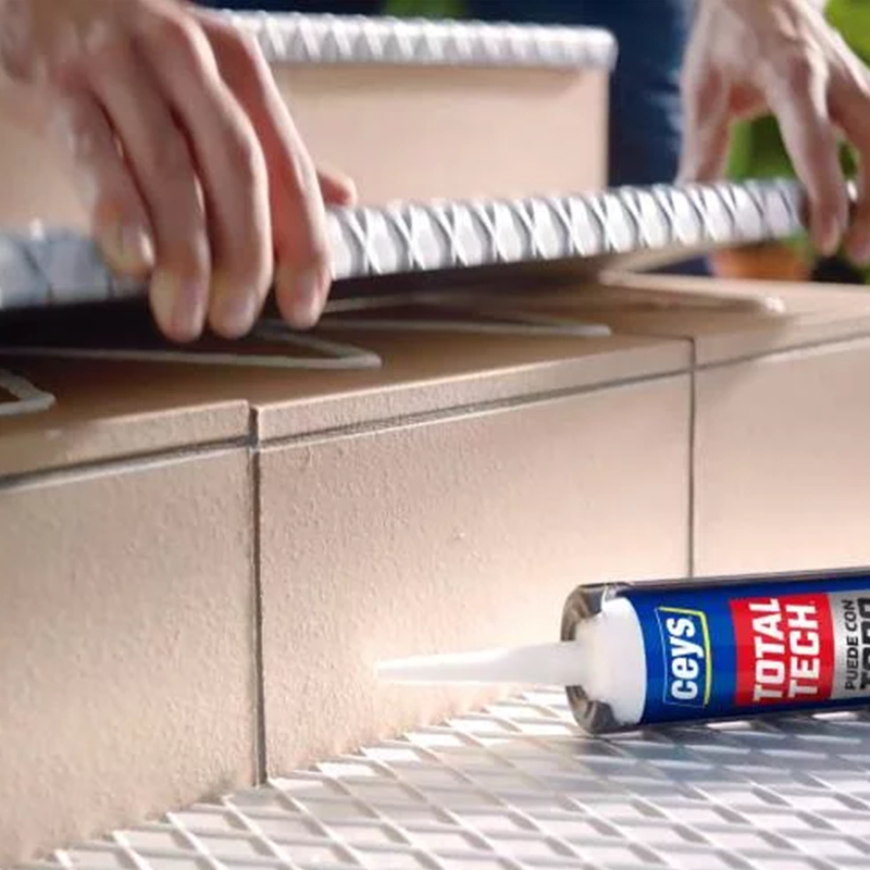 Sellador adhesivo silicona Ceys Total Tech Negro 290ml