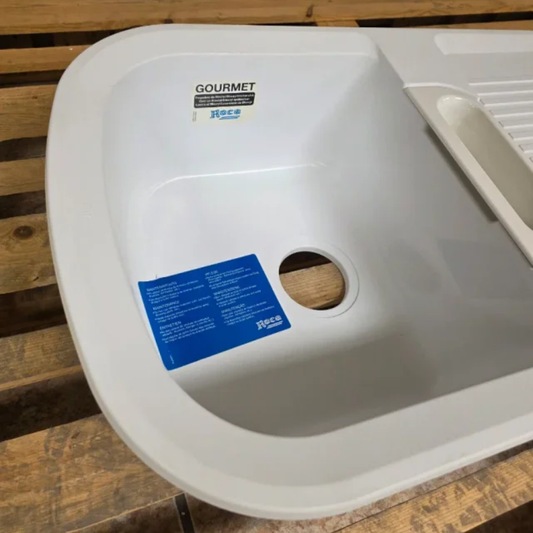 OUTLET Fregadero Blanco Roca Gourmet un seno