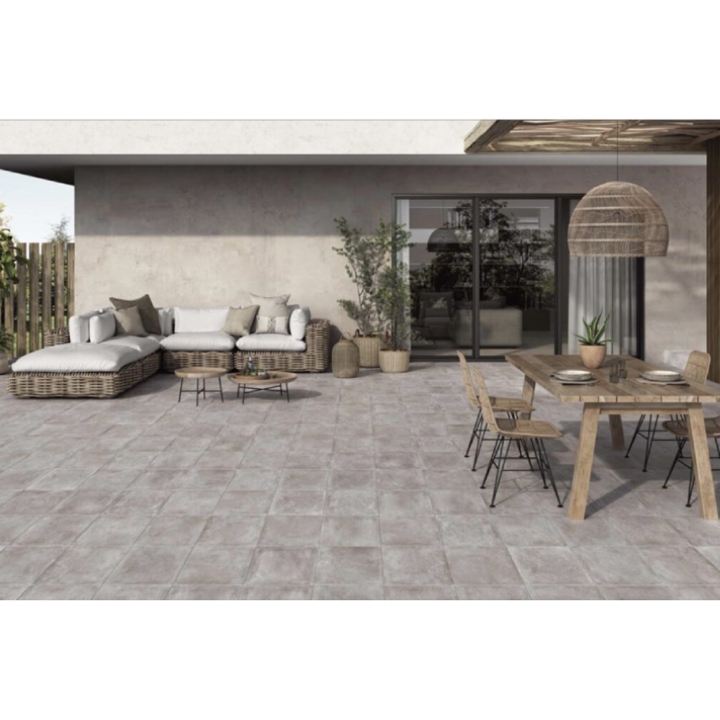Pavimento exterior porcelánico Ranon Grey 33,3 x 33,3