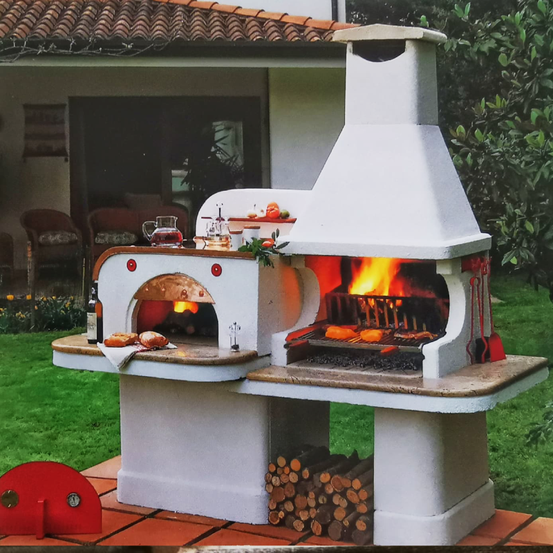OUTLET Barbacoa  de obra prefabricada Gargano con Horno