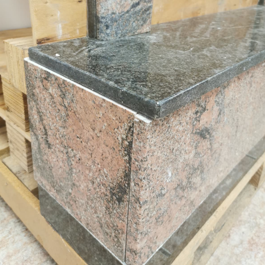 OUTLET Chimenea de mármol bicolor con hogar Preter