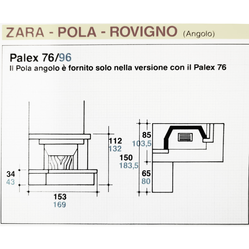 OUTLET Chimenea Pola Angular Derecha o Izquierda