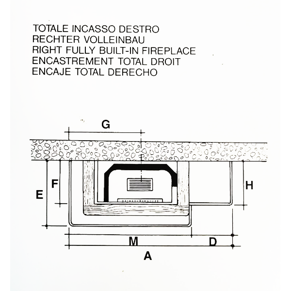 OUTLET Chimenea Tivoli Totale Incasso derecha