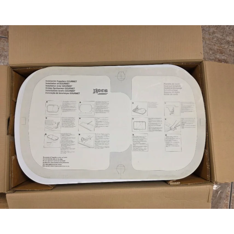 OUTLET Fregadero Blanco Roca Gourmet un seno