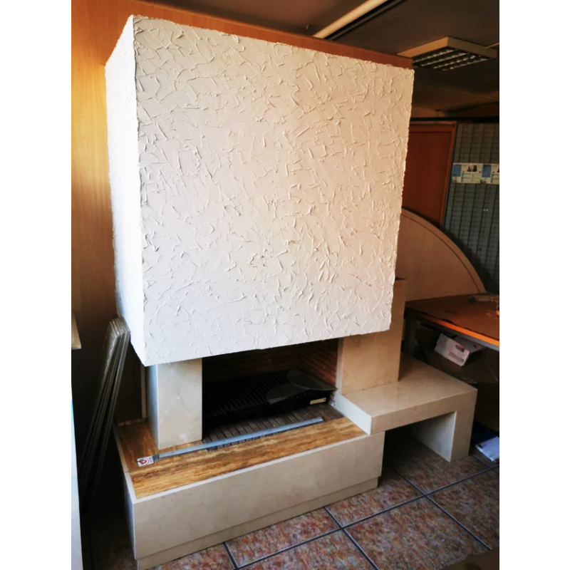 OUTLET Chimenea mármol moderna - beige/blanco Palazzetti