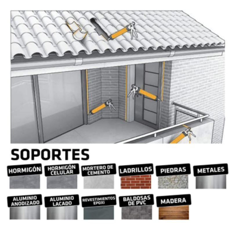 Sellador Masilla Multiusos Sikaflex 11FC Marrón